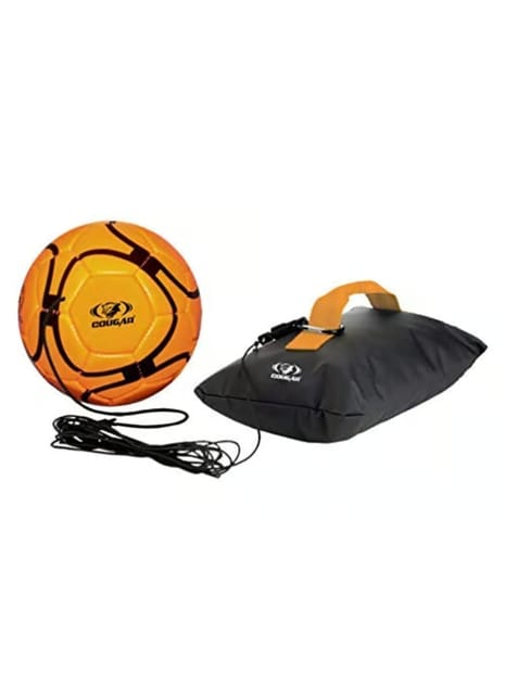 Cougar Soccer/Football Kick Trainer Soccer Training Aids, Hands-Free Adjustable 20 mtr Length Solo Soccer Trainer with Heavy Duty Sendbag