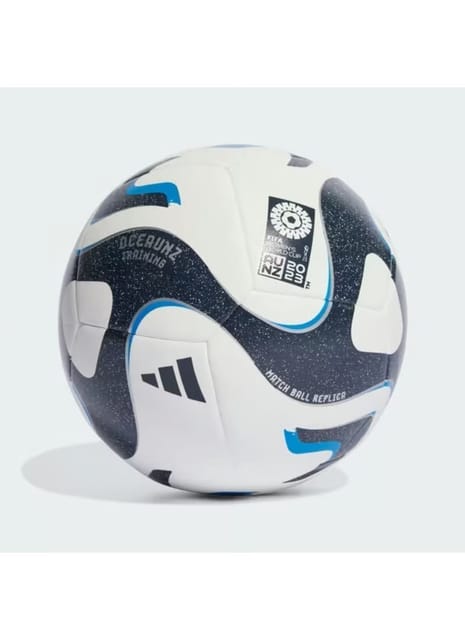 ADIDAS OCEAUNZ TRAINING FOOTBALL BALL | SIZE 5 | White / Collegiate Navy / Bright Blue / Silver Metallic