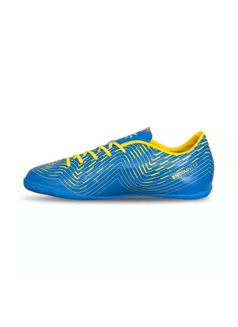 Nivia Encounter 8.0 Futsal Shoe | Aster Blue/Yellow