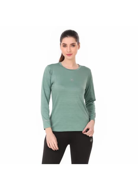 Performance Self Design Tshirt For Women FS (Pastel Green)