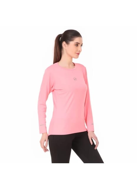 Performance Self Design Tshirt For Women FS (Pastel Pink)