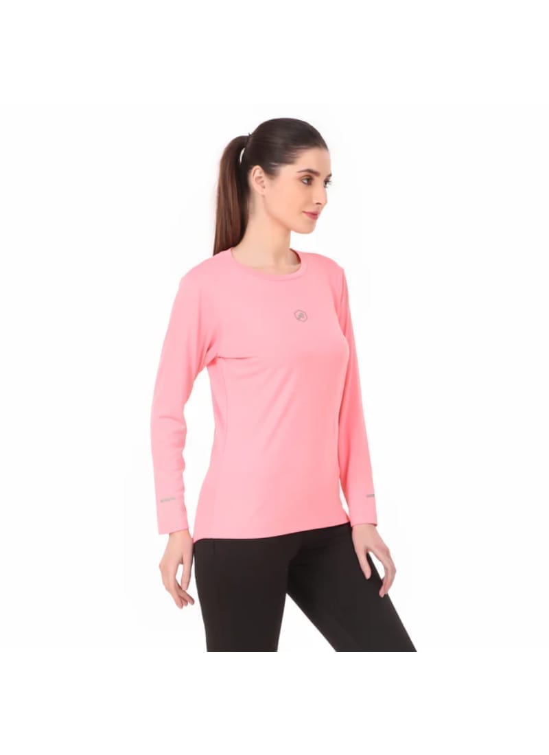 Performance Self Design Tshirt For Women FS (Pastel Pink)