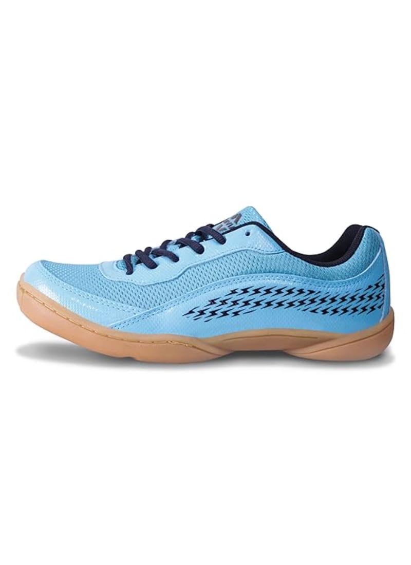 Nivia Flash 2.0 Badminton Shoes for Men | Your Go-to Shoe for Pickleball, Padel, and All Court Sports | Badminton Sports Shoes | (Blue/White/Sky Blue)